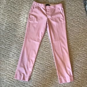 Pink mid rise work pants